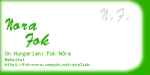 nora fok business card