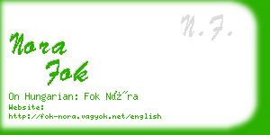 nora fok business card